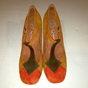 Jeffrey Campbell T-Strap Suede Wedges